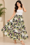 Women’s Floral Tiered Maxi Skirt