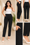 Women’s Black Ankle-Length Trousers